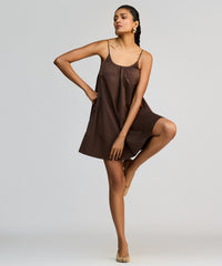 Brunette Egyptian Cotton Short Trapeze Dress