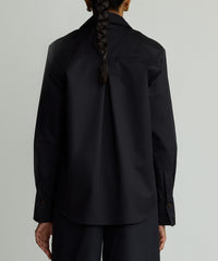 Black Egyptian Cotton Oversized Shirt