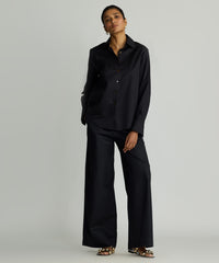 Black Egyptian Cotton Oversized Shirt