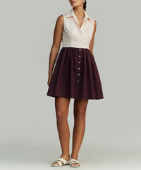 Blush and Mulberry Egyptian Cotton Short Tennis Dress