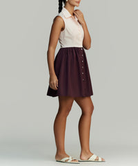 Blush and Mulberry Egyptian Cotton Short Tennis Dress