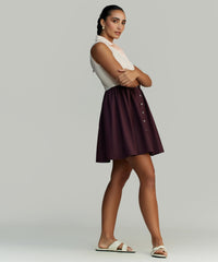 Blush and Mulberry Egyptian Cotton Short Tennis Dress