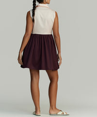 Blush and Mulberry Egyptian Cotton Short Tennis Dress