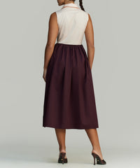 Blush and Mulberry Egyptian Cotton Long Tennis Dress