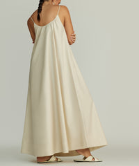 Fawn Egyptian Cotton Long Trapeze Dress