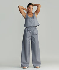 Powder Blue Egyptian Cotton Trousers