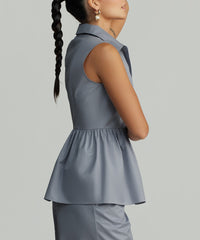 Powder Blue Egyptian Cotton Tennis Top