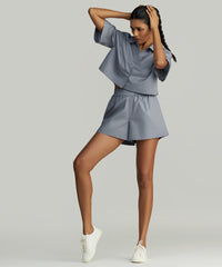 Powder Blue Egyptian Cotton Boxing Shorts