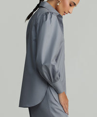 Powder Blue Egyptian Cotton Bishop Sleeved Shirt
