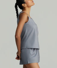 Powder Blue Egyptian Cotton Sleeveless Top