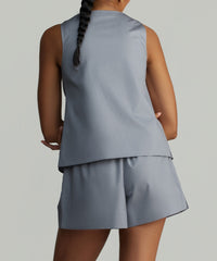 Powder Blue Egyptian Cotton Sleeveless Top