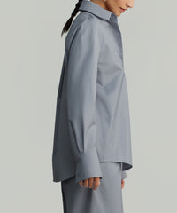Powder Blue Egyptian Cotton Oversized Shirt