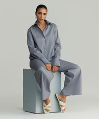 Powder Blue Egyptian Cotton Oversized Shirt