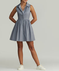 Powder Blue Egyptian Cotton Short Tennis Dress