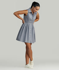 Powder Blue Egyptian Cotton Short Tennis Dress
