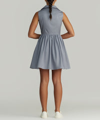 Powder Blue Egyptian Cotton Short Tennis Dress