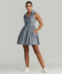 Powder Blue Egyptian Cotton Short Tennis Dress