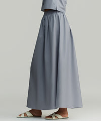 Powder Blue Egyptian Cotton Maxi Skirt