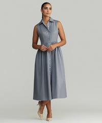 Powder Blue Egyptian Cotton Long Tennis Dress