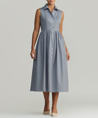 Powder Blue Egyptian Cotton Long Tennis Dress