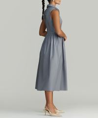 Powder Blue Egyptian Cotton Long Tennis Dress
