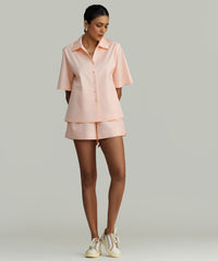 Blush Egyptian Cotton Bowling Shirt