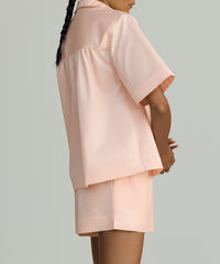 Blush Egyptian Cotton Bowling Shirt