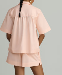 Blush Egyptian Cotton Bowling Shirt