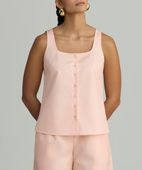 Blush Egyptian Cotton Sleeveless Top