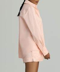 Blush Egyptian Cotton Oversized Shirt