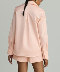 Blush Egyptian Cotton Oversized Shirt