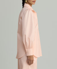 Blush Egyptian Cotton Bishop Sleeved Shirt