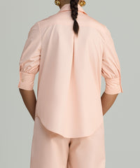 Blush Egyptian Cotton Short-Sleeved Shirt