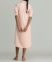 Blush Egyptian Cotton Long Shirt Dress