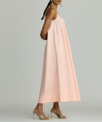 Blush Egyptian Cotton Long Trapeze Dress