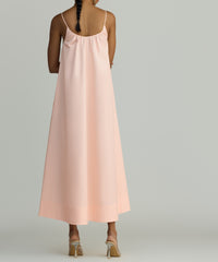 Blush Egyptian Cotton Long Trapeze Dress