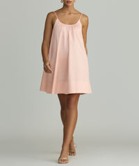 Blush Egyptian Cotton Short Trapeze Dress