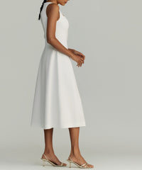 Pearl Stretch Suiting Midi Dress
