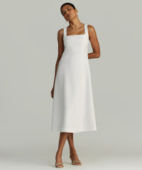 Pearl Stretch Suiting Midi Dress