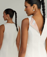 Pearl Stretch Suiting Midi Dress
