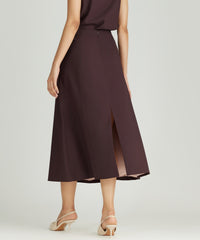 Plum Suiting Midi Skirt