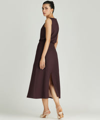Plum Suiting Midi Skirt