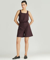 Plum Suiting Pleated Shorts