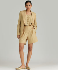 Sand Suiting Pleated Shorts