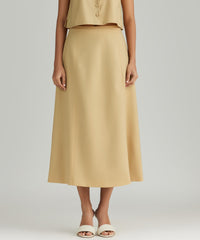 Sand Suiting Midi Skirt