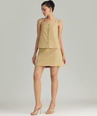 Sand Suiting Sleeveless Top