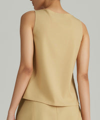 Sand Suiting Sleeveless Top