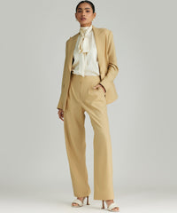Sand Suiting Pleated Trousers