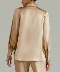 Champagne Silk Bishop Sleeved Shirt