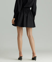 Black Egyptian Cotton Mini Skirt